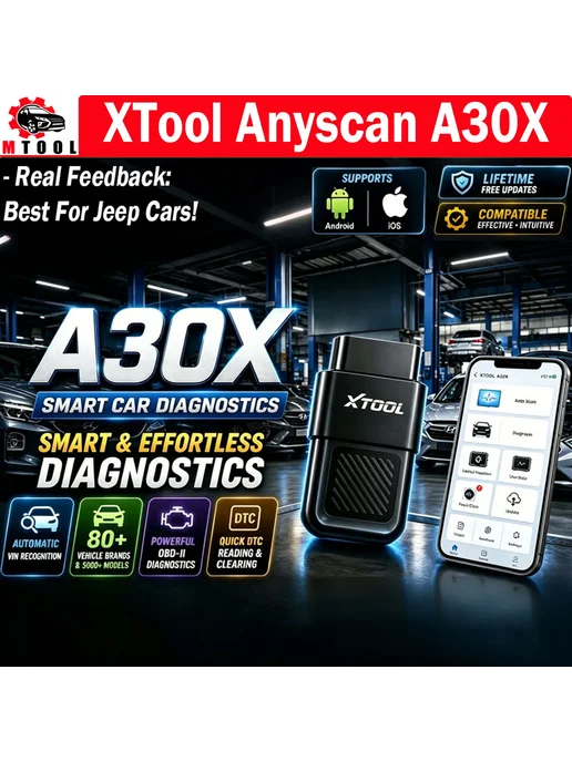 XTOOL A30X OBD2 сканер с 26 функциями, вариант, фото 4