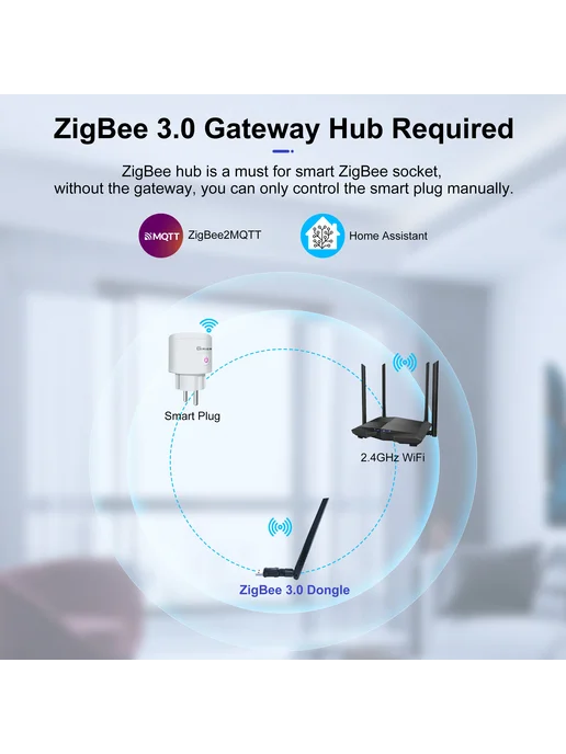 GIRIER Умная розетка ZigBee 20A EU 4200W, 4200 Вт, фото 7