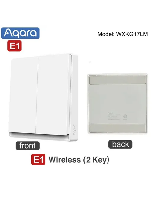 Aqara Умный выключатель E1 ZigBee Wireless 2 key, вариант