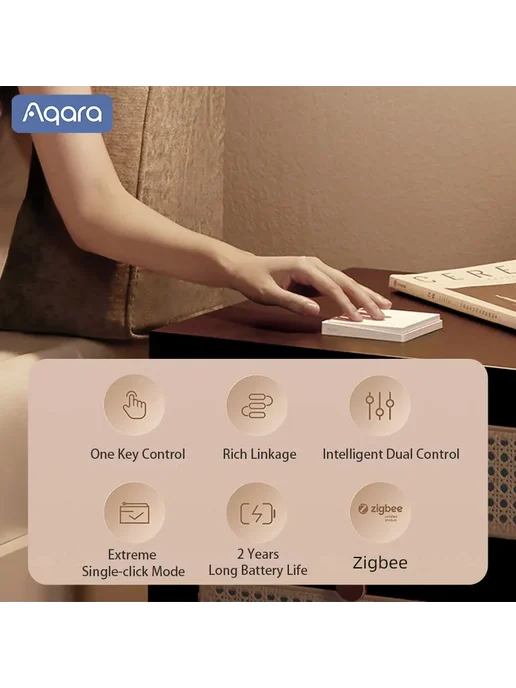 Aqara Умный выключатель E1 ZigBee Wireless 2 key, вариант, фото 6