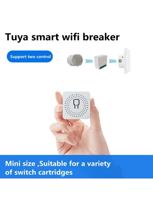 Szaoju WiFi Мини Умный Выключатель 16A 1pc, вариант, фото 4