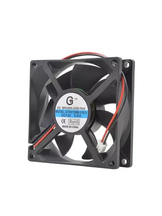 Нет бренда Вентилятор охлаждения корпуса Guangtai GT0812MB-25 3 thread, 2-Wire po, фото 3