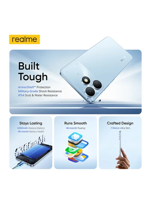 Смартфон realme Note 80 4/64 ГБ, синий, фото 3