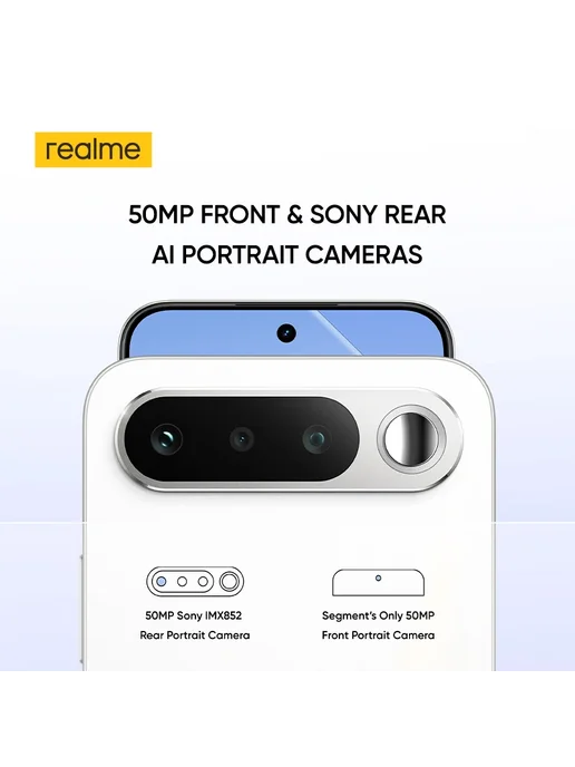 Смартфон realme 16 8/256 ГБ, желтый, фото 7
