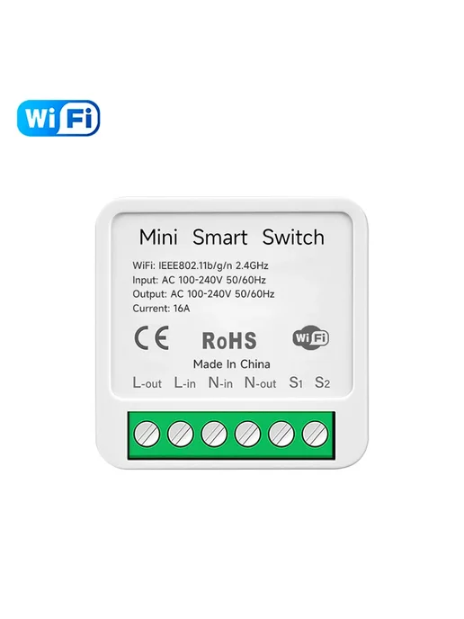 Wi-Fi модуль выключателя света iHseno Tuya Smart Home 16А, вариант