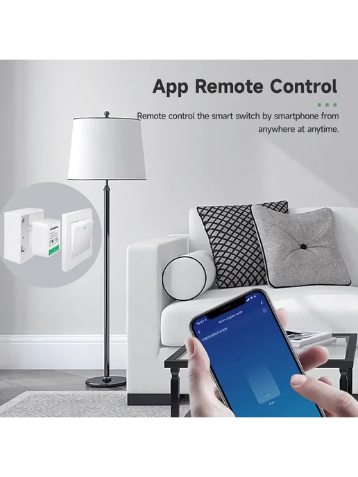 Wi-Fi модуль выключателя света iHseno Tuya Smart Home 16А, вариант, фото 3