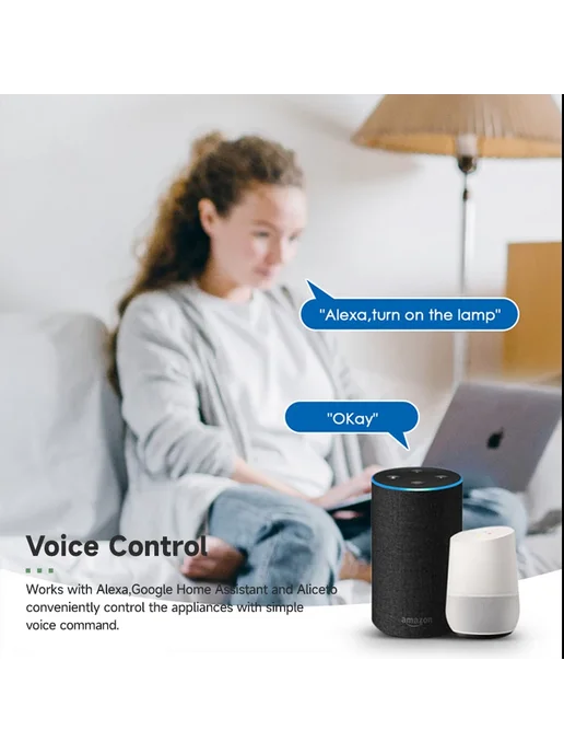 Wi-Fi модуль выключателя света iHseno Tuya Smart Home 16А, вариант, фото 4