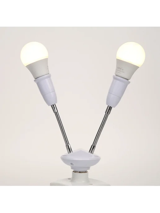 Shunmaii Патрон для лампы E27 пластиковый регулируемый Lamp, белый, фото 2