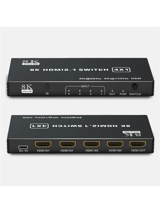 ICANING HDMI 2.1 коммутатор 5-в-1 8K 120Гц 4X1, 4x1, фото 2