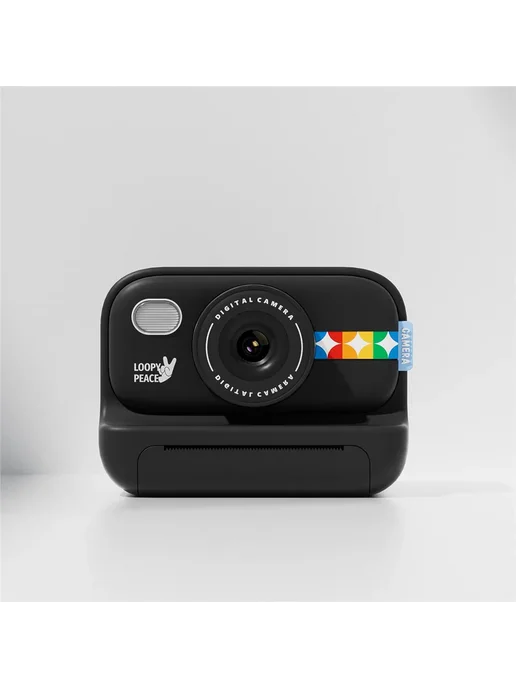 Нет бренда Фотоаппарат моментальной печати S9 Белый, БЕЛЫЙ, 3 Rolls Pap, черный
