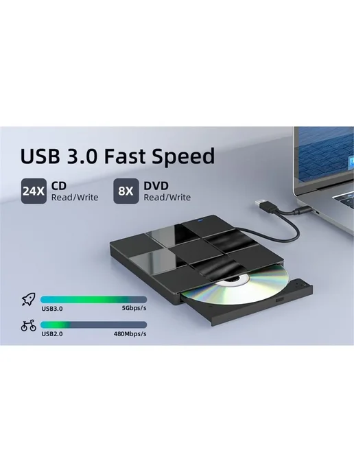 Нет бренда Внешний оптический привод USB 3.0, вариант