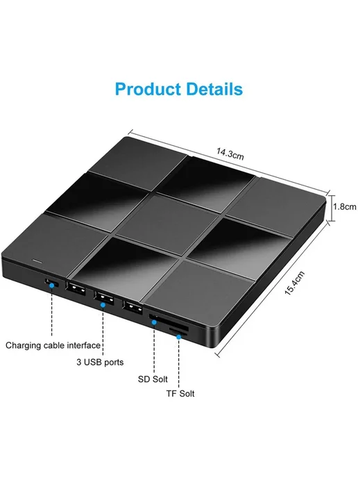 Нет бренда Внешний оптический привод USB 3.0, вариант, фото 4