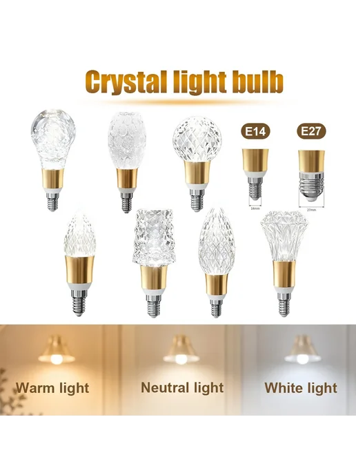 RnnTuu LED лампа прозрачная акриловая 5 12Вт E27 E14 3000 40, 12 Вт, фото 2