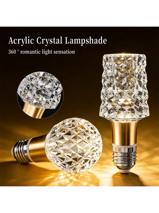 RnnTuu LED лампа прозрачная акриловая 5 12Вт E27 E14 3000 40, 12 Вт, фото 4