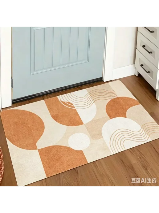 Коврик для прихожей Modern из полиэстера 60X90cm, 3, зеленый, фото 3