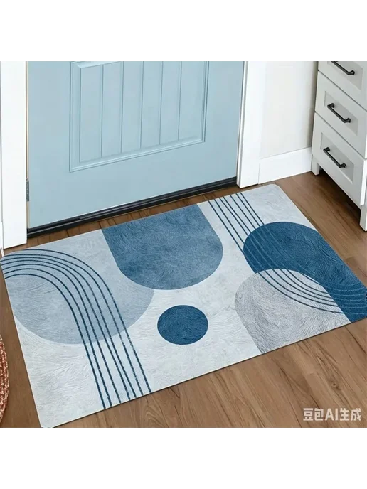 Коврик для прихожей Modern из полиэстера 60X90cm, 3, зеленый, фото 4