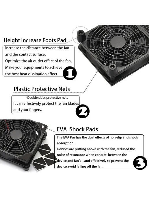 Нет бренда Бесшумный вентилятор охлаждения для роутера YN-Router Fan 1, 2, фото 3