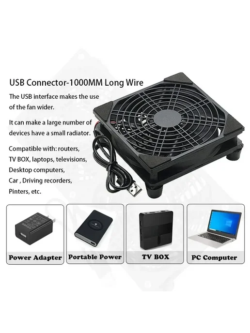 Нет бренда Бесшумный вентилятор охлаждения для роутера YN-Router Fan 1, 2, фото 4