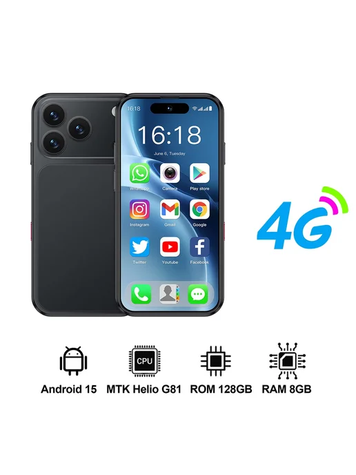 Смартфон SERVO King9600 Mini 8/128 ГБ, черный