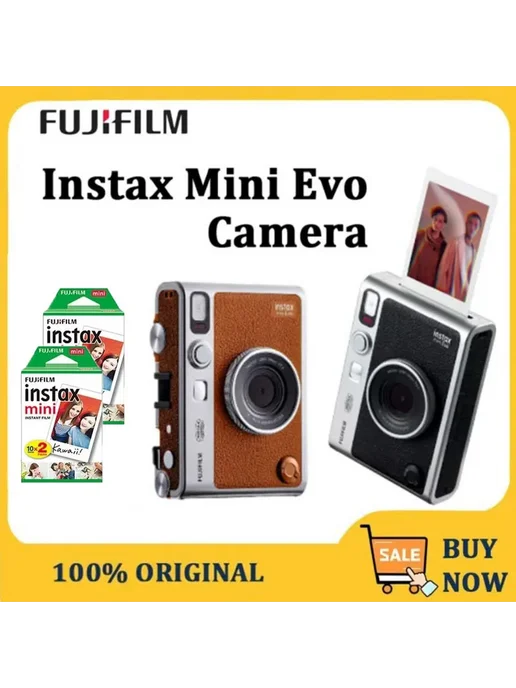 FUJIFILM Instax Mini Evo, черный, коричневый, фото 2