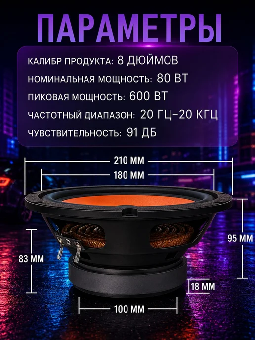 Сабвуфер автомобильный, 16.5 см (6.5 дюйм.), вариант, фото 3