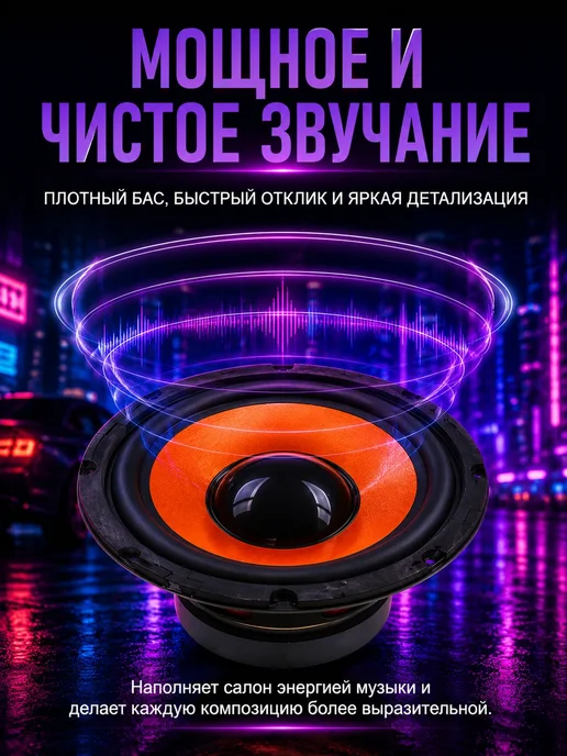 Сабвуфер автомобильный, 16.5 см (6.5 дюйм.), вариант, фото 4