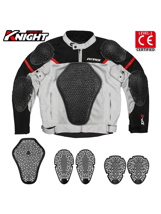 HEROBIKER Мотоциклетные куртки с сертификацией CE, встроенная защитная, зеленый, фото 2