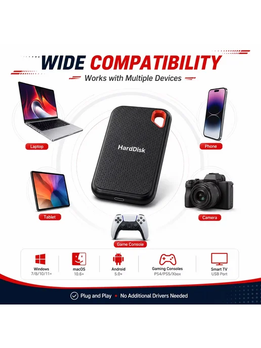 Нет бренда Портативный жесткий диск HardDisk 6TB, 6 ТБ, фото 6
