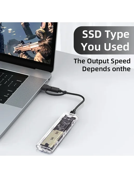 deepartner Прозрачный корпус для SSD USB Type-C 10 Гбит с E-, вариант, фото 3