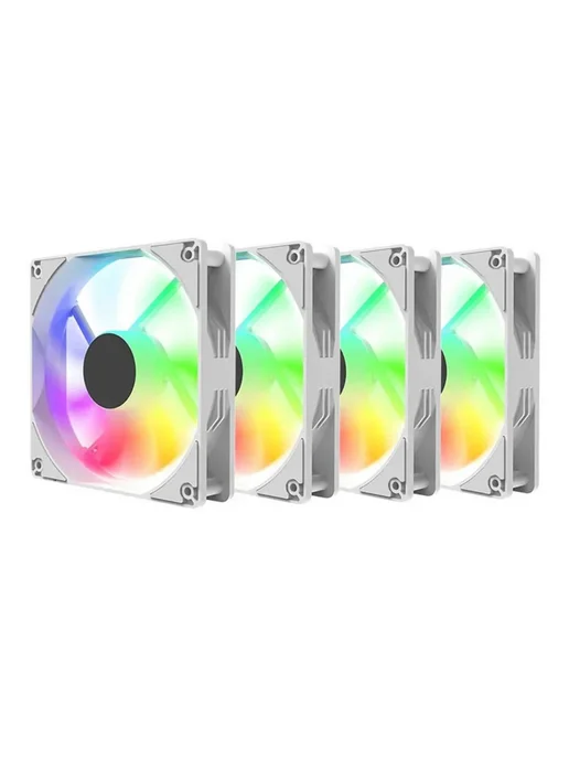 Нет бренда LED компьютерный вентилятор 12 см White 3Fans, черный, фото 2