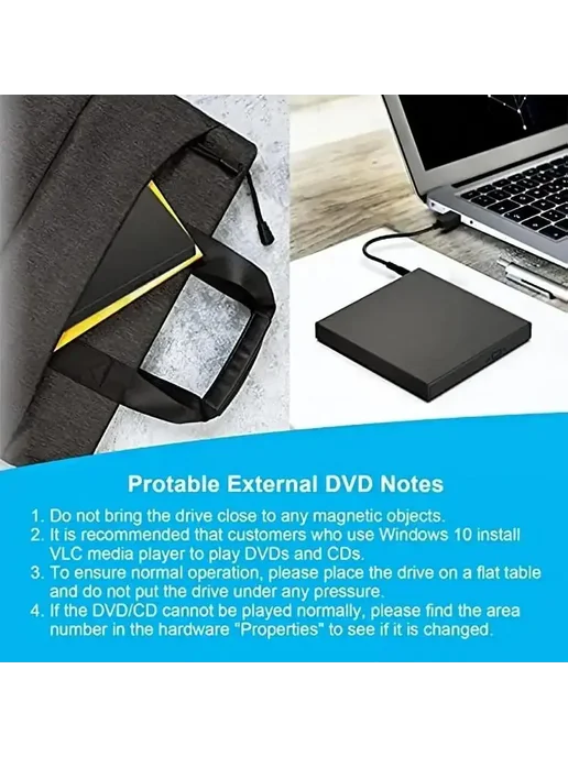 Нет бренда Портативный внешний USB 3.0 CD DVD привод, вариант, фото 5