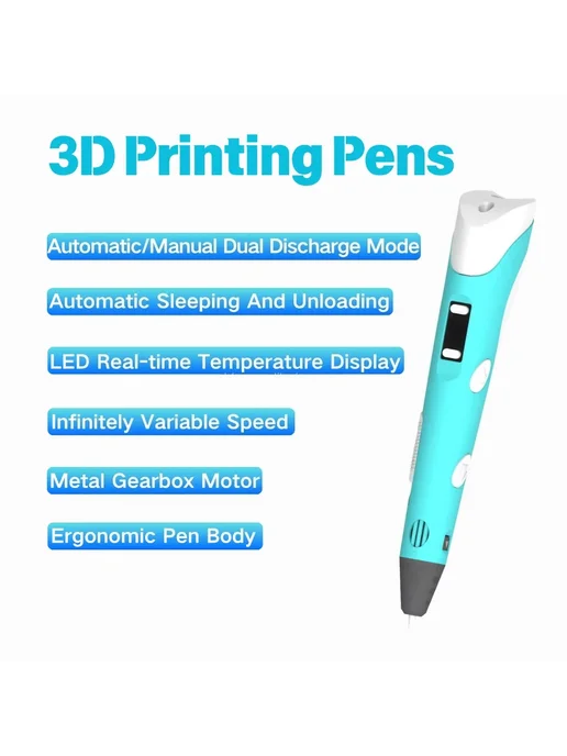 Dreress 3D-ручка 36MPLA для детей Синий, Синий, синий, фото 2