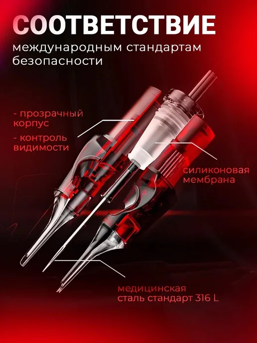 CNC Police Round Magnum 1013 RM Тату картриджи, черный, фото 5