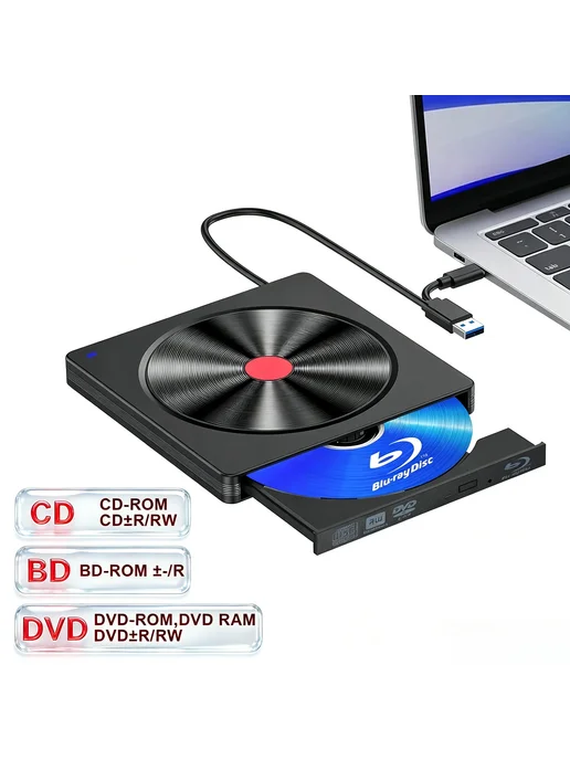 Портативный Внешний Blu-ray-привод С Поддержкой Type-C И USB, вариант, фото 2