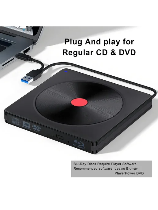 Портативный Внешний Blu-ray-привод С Поддержкой Type-C И USB, вариант, фото 4