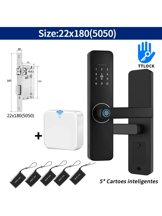 DSKDFTY TTLOCK Z13 Умный электронный дверной замок 22x180-GW, вариант