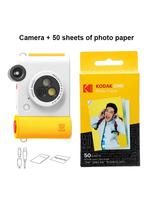 KODAK Фотопринтер Smile+ 10МП Розовый, Pink, Camera only, зеленый, фото 4