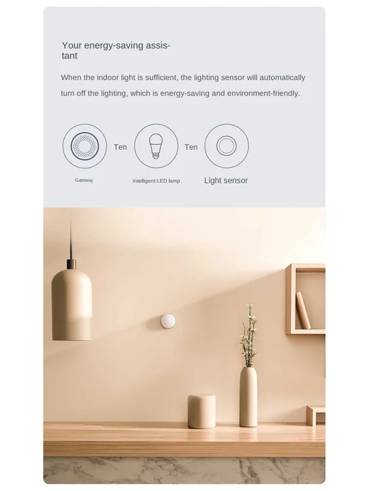 Aqara Датчик освещенности T1 Zigbee 3.0 1PC Light Sensor T1, белый, фото 5