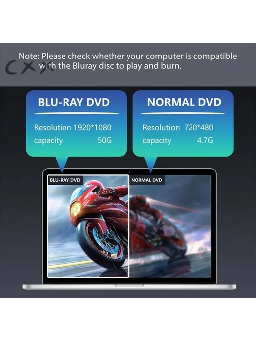 Внешний Blu-Ray DVD-Привод Оптические Приводы BD DVD CD - +R, вариант, фото 5