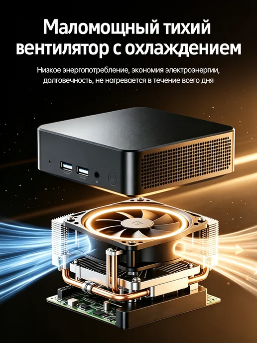 Мини-ПК для работы и учёбы i7 16 ГБ + 256 ГБ Windows 11 Pro, 16 ГБ, 256 ГБ, фото 7