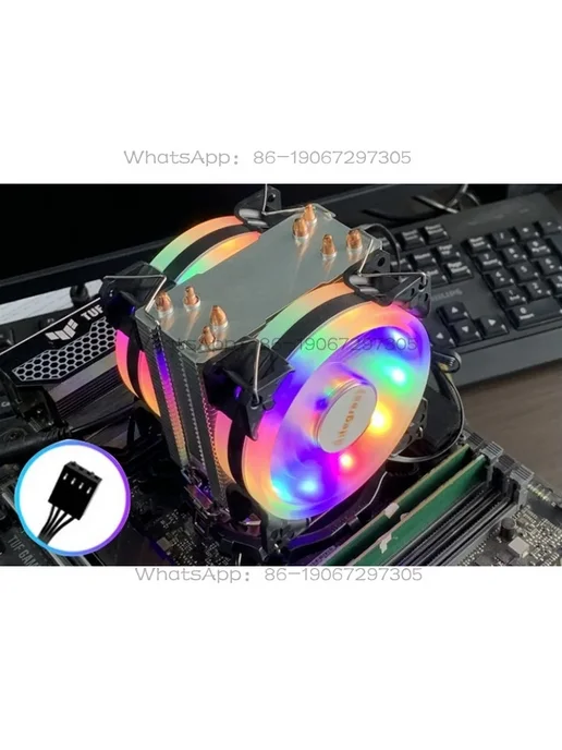 Нет бренда Кулер для процессора Aurora 4 трубки RGB, цвет Option 2, вариант, фото 2