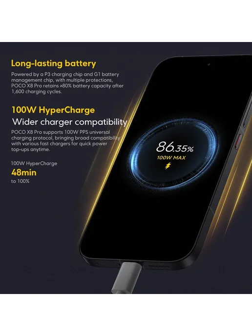 POCO Смартфон X8 Pro, 8 256ГБ, global, 256 ГБ, фото 6