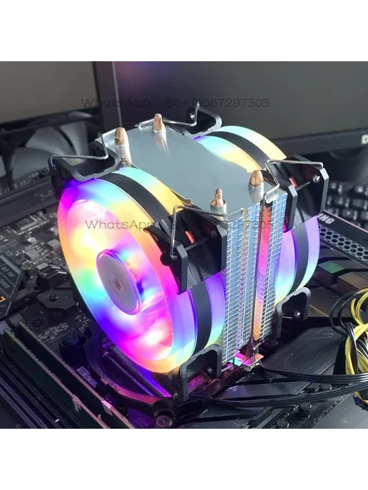 Нет бренда Система охлаждения CPU X99, 2 вентилятора, RGB, 4PIN, Option, вариант, фото 4