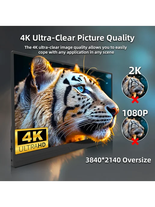 ZSUS 13-дюймовый 4K портативный монитор, вариант, фото 3