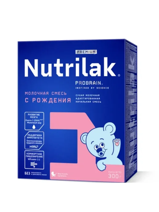 Смесь молочная Premium 1 с Рождения Сухая 300 г, 300 г