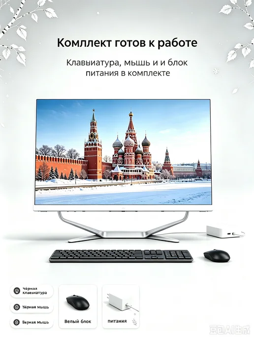 Моноблок для работы и учёбы i5-8 256ГБ 23.8", 256 ГБ