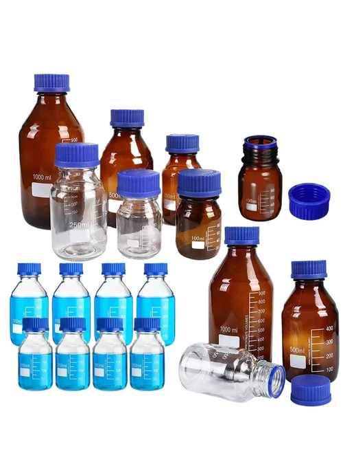 Нет бренда Бутылки из стекла для лаборатории 25-1000 мл Синий, 250ml Cl, 1 л, фото 3