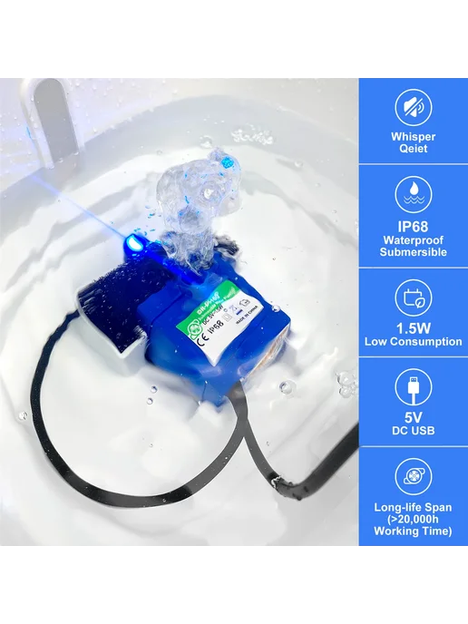 repetsun Портативный USB-диспенсер для воды, синий, фото 2