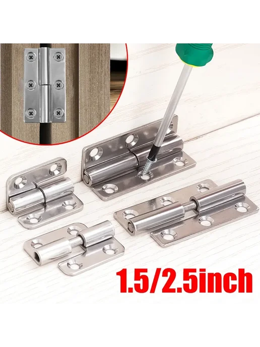 Нет бренда Петли для шкафов из нержавеющей стали 1.5 inches-4Set, 1.5 inches-4Set, фото 3