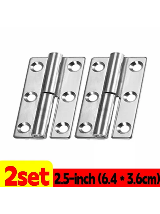 Нет бренда Петли для шкафов из нержавеющей стали 1.5 inches-4Set, 2.5 inches-2Set